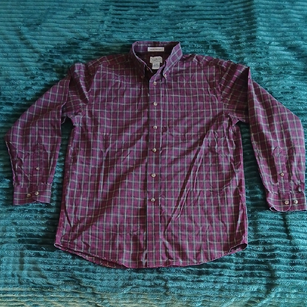 L.L. Bean Men's  Plaid Button Down Shirt